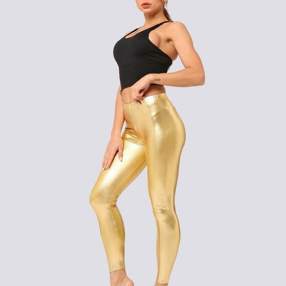 Gold Women's Leggings - Picture 4 of 6